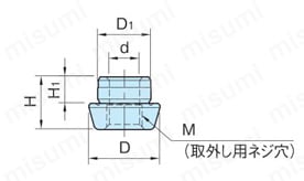 フレックスロケーター センター固定（テーパーピン）（CP721） 外形図