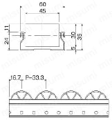 プラコン 60シリーズ GP6033B 外形図
