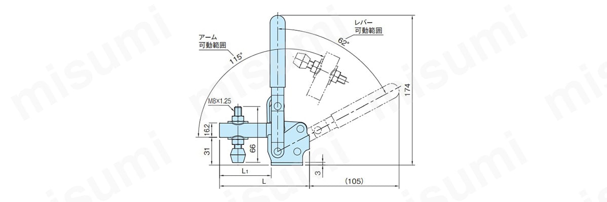 立型トグルクランプ ST-VTC207:関連画像