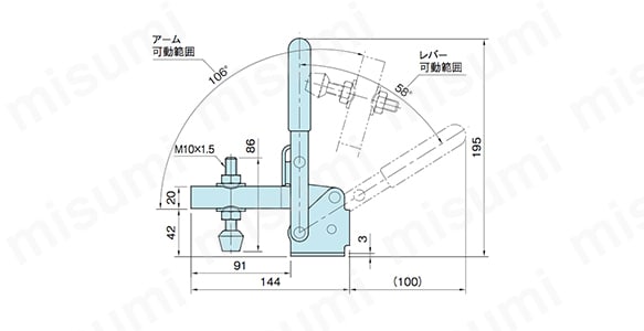 立型トグルクランプ ST-VTC210:関連画像