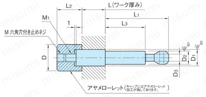 クランプピン（AMWPD-X） 外形図