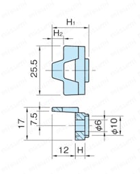 ドアロック ボールタイプ（DLB） 外形図2