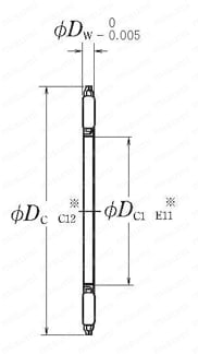 スラスト針状ころ軸受 FNTA-6085 外形図