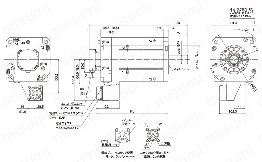型番 | サーボモータ HG-JRシリーズ | 三菱電機 | MISUMI(ミスミ)