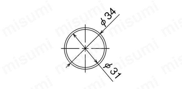 樹脂パイプ（PC）（カット品） GFA-821　外形図