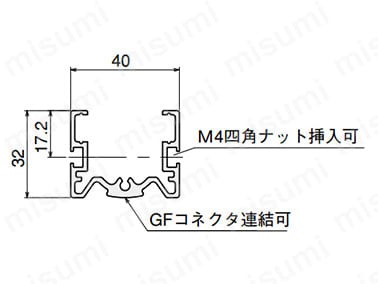 アルミコロコン3520P50（カット品） 外形図
