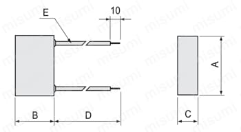 サージ電圧吸収用CR回路 外形図