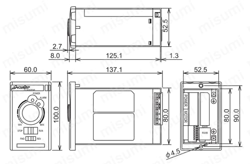アステロギヤモータ用インバータ CAIシリーズ 外形図