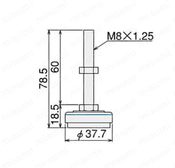アジャスタA M8の外形図