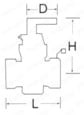 10K型 メートルコック（黄銅） 外形図