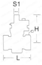 125型 メンコック（青銅） 外形図