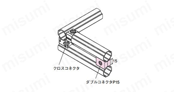 ダブルコネクタP15の使用例