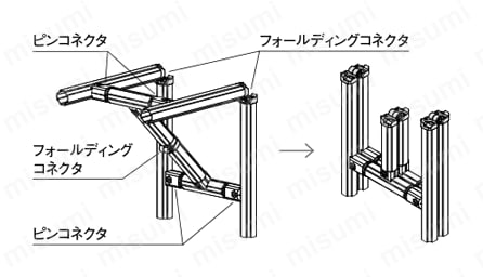 フォールディングコネクタ　外形図