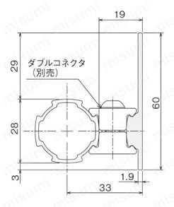 アルミネームプレート GFA-A12 外形図
