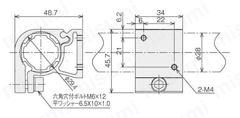 ランプブラケット GFH-000 外形図