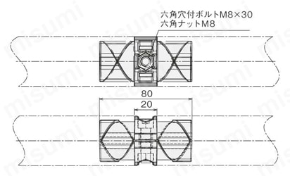 ストレートコネクタG 外形図