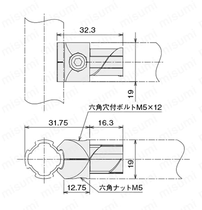 マルチコネクタインナー型S　外形図