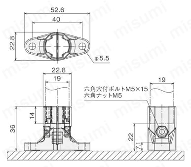 スタンドコネクタS 外形図