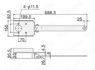 連結牽引金具 GFW-365 外形図