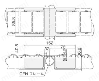 コロコンワイドフックC 外形図