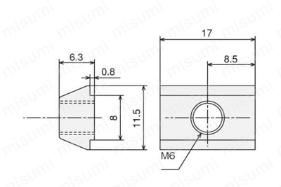 SF30 緩み止めアフターナットS B S10C相当 外形図01