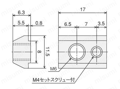 SF30 緩み止め後入れロックナットS B 外形図01