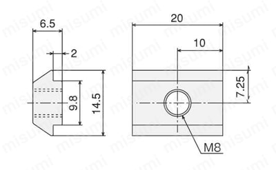SF40・45 緩み止めアフターナットL B S10C相当 外形図01