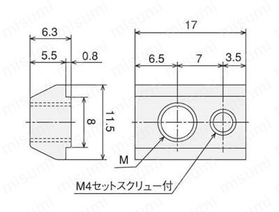 SF30 後入れロックナットS（後入れ後ロック可能）　外形図