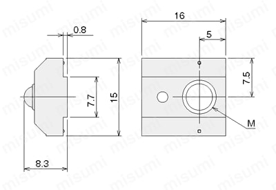 SF30 STナットストッパー付きS　外形図