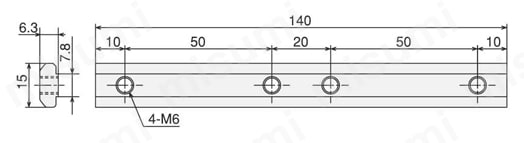SF30 SジョイントバーS140 外形図
