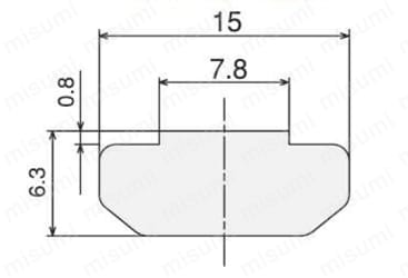 SF30 TナットS素材（先入れ） 外形図