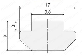 SF40・45 TナットL素材（先入れ） 外形図