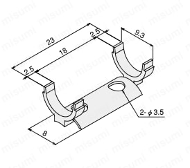 SF30 アフターナットサポートS　外形図