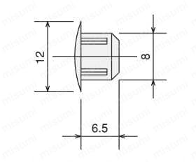 レンチ穴キャップ SFA-155 外形図01