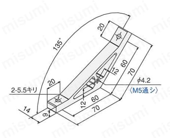 ハードブラケットSS・DE SFJ-N31/SFJ-N31T外形図