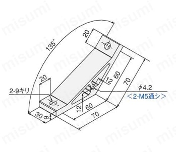 ハードブラケットL・DE SFJ-N35/SFJ-N35T外形図