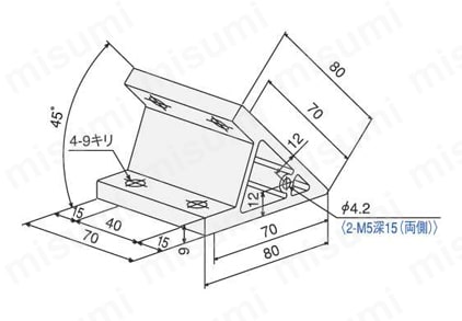 ハードブラケットL4080・DE SFJ-N41/SFJ-N41T外形図
