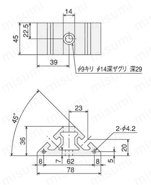 トラスジョイントL40／L45 SFJ-J04外形図