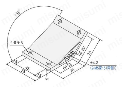 ハードブラケットL4590・DE SFJ-N44/SFJ-N44T外形図
