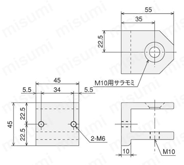 ターンブラケット45A／45B SFK-43B外形図