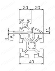 ドアシール SFA-192外形図