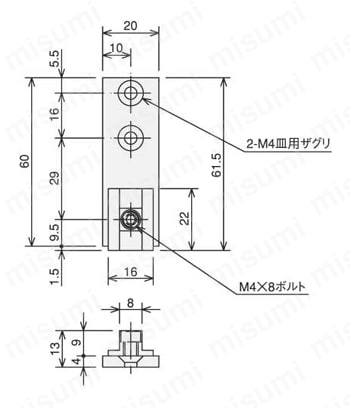 折戸スライダ SFK-803A外形図