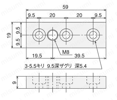 フットベース2060 外形図01