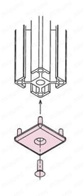 フレームキャップロックタイプ3060 使用方法図