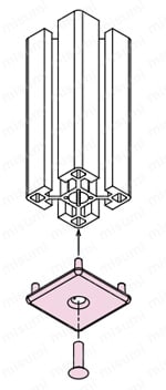 フレームキャップロックタイプN4040　使用例