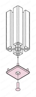 フレームキャップロックタイプN4545 接続方法図