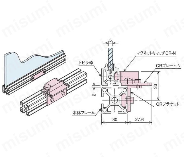 マグネットキャッチCR-N | ＳＵＳ | MISUMI(ミスミ)
