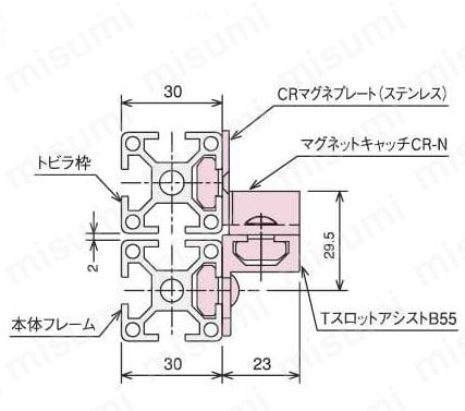 マグネットキャッチCR-N | ＳＵＳ | MISUMI(ミスミ)