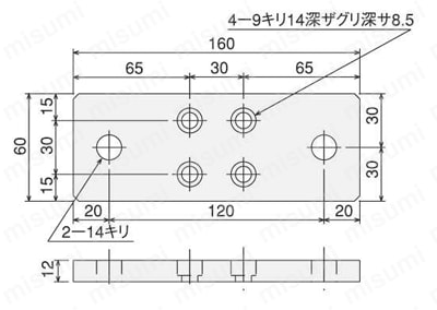 アンカープレート60602S 外形図01