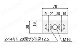 SF40・45 溝幅10mmタイプフットベース フットベース4080外形図